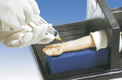 Brazo neonatal para pr�cticas de puncion de arteria radial W19561