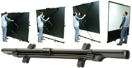 Pantalla Pull-Up (c/bastidor plegable) de gran porte P100N