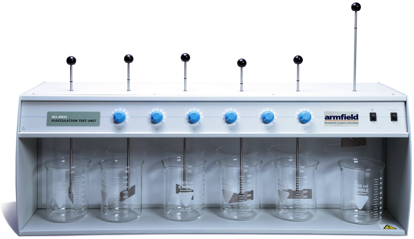 Unidad para efectuar ensayos de fluoculación W1-MkII