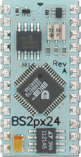 Microcontrolador c/intérprete Basic Stamp 2px incoporado BS2PX24