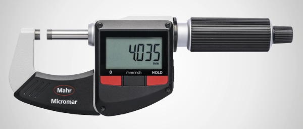 Tornillo micrométrico con lectura digital, 0-25mm x 1 micra Micromar 40 ER