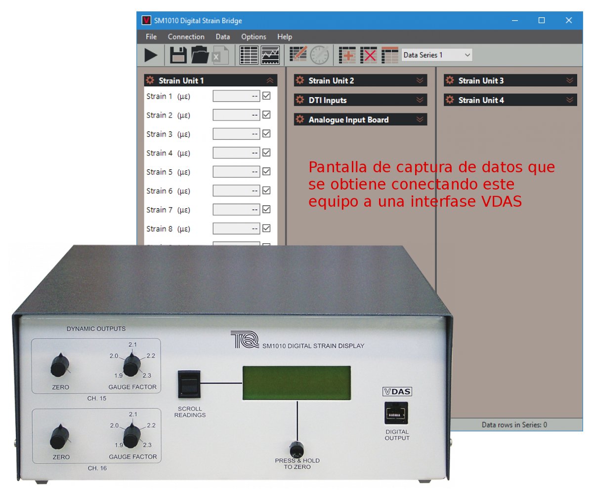 Indicador multicanal para 16 strain gauges SM1010