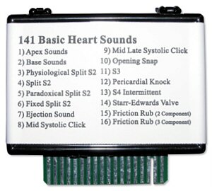 Simulador de ruidos estetoscópicos: memoria c/ruidos cardíacos fundamentales W49401