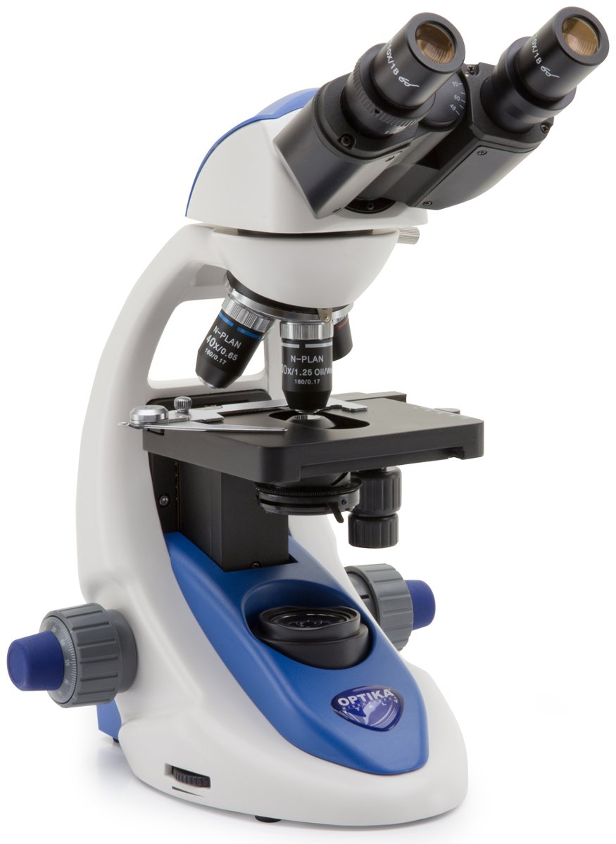 Microscopio ergonómico Binocular c/Optica Plana e iluminación LED B-192PL
