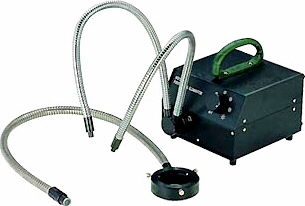Iluminador con 2 fibras �pticas y accesorio opcional para iluminaci�n anular