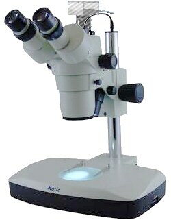 Lupa Trinocular con gran estativo y Zoom 7 a 45x c/iluminaci�n LED SMZ-168-T-FBGG-LED