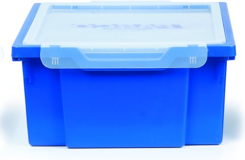 Caja plástica con tapa a presión para almacenar y transportar elementos de laboratorio PS-3327