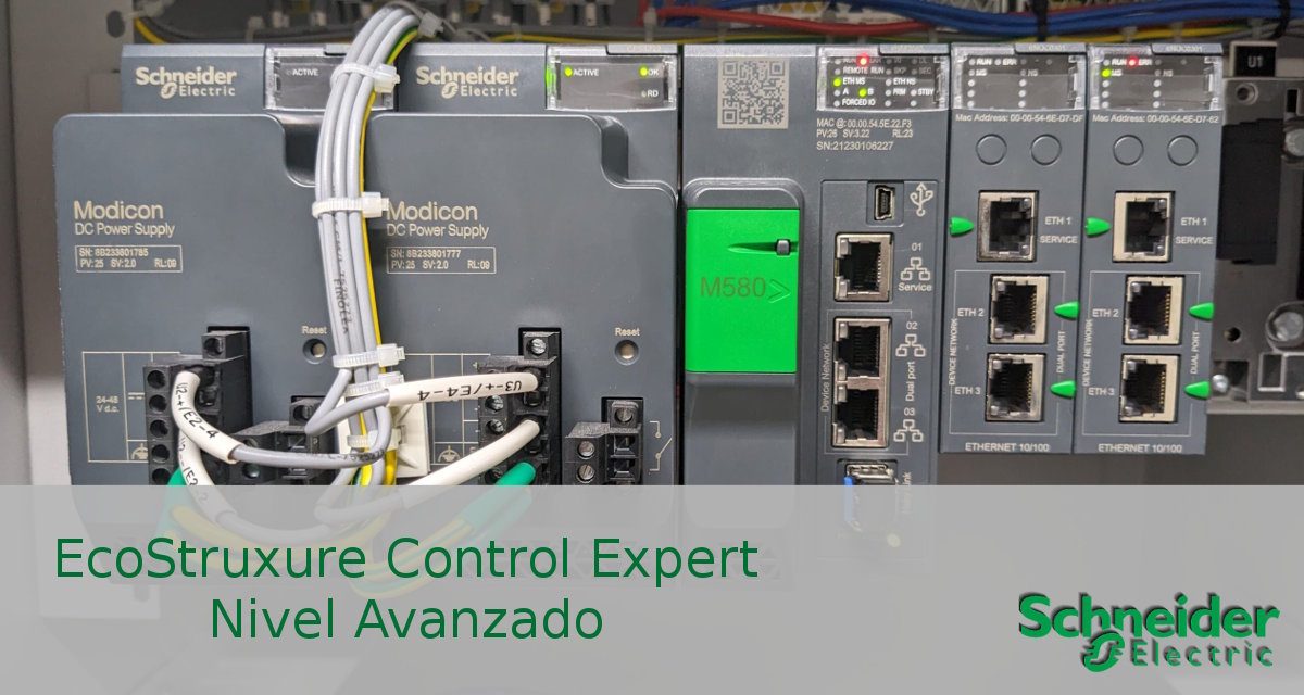 Curso on line: Programación de autómatas Modicon mediante EcoStruxure CONTROL EXPERT- Nivel Avanzado SCH C ECEA