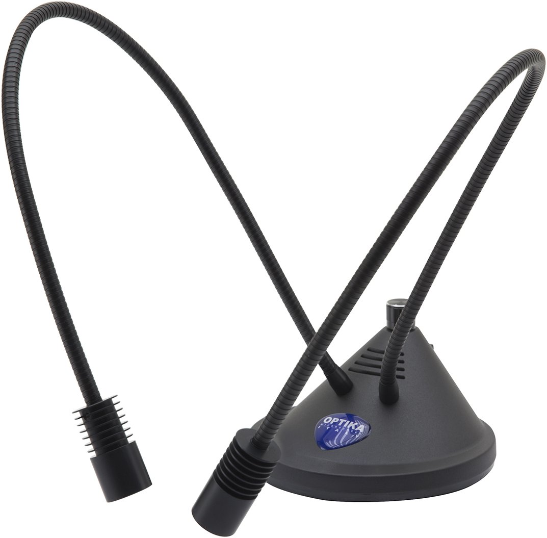 Fuente de luz frÃa regulable para Lupas Estereoscópicas, 400+400 lumen, con cuello de ganso CL-41