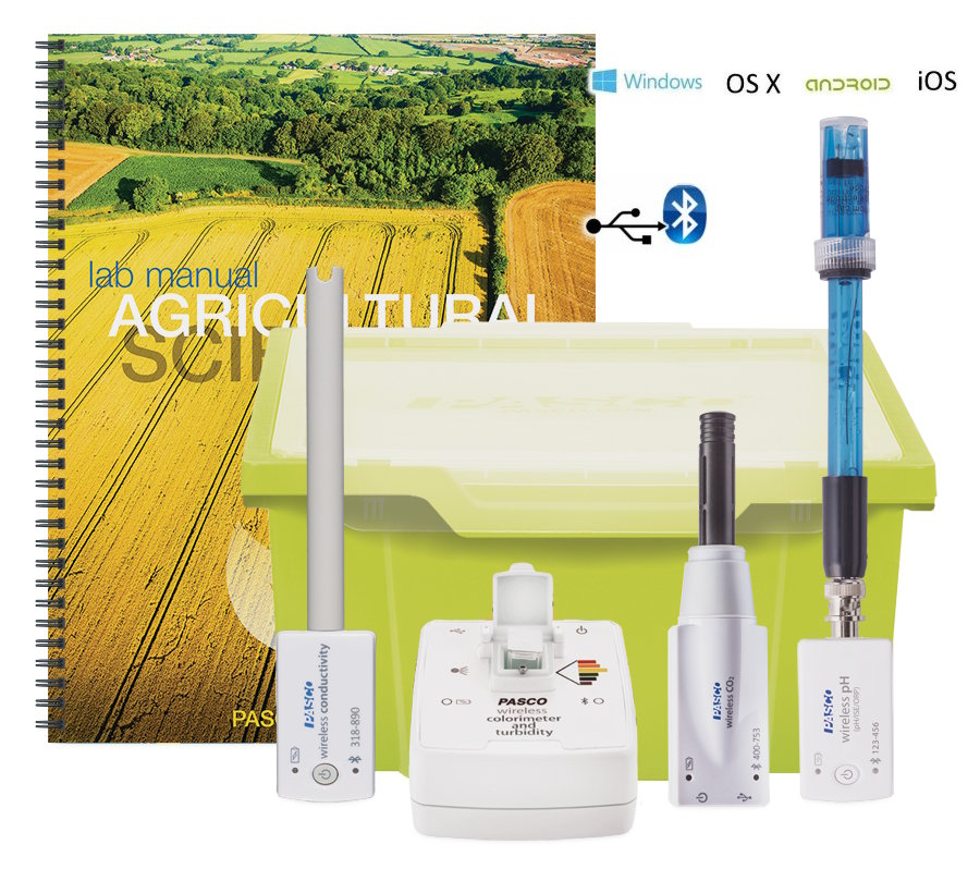 Conjunto inicial de sensores y guías para trabajos prácticos sobre Producción Agrícola EB-6336