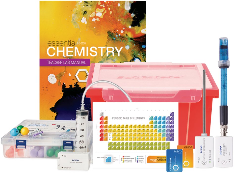 Puesto de trabajo para estudiar Química con equipos, sensores y software EC-6362