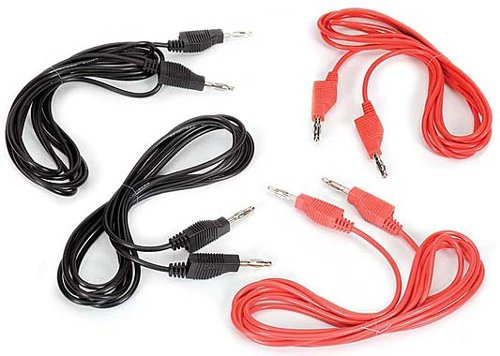 Juego de cables de 2 m con fichas banana apilables de 4 mm SE-9415A